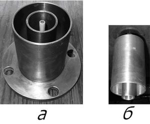 Fig. 1 – Electrorheological shock damper appearance a – bottom; b – top